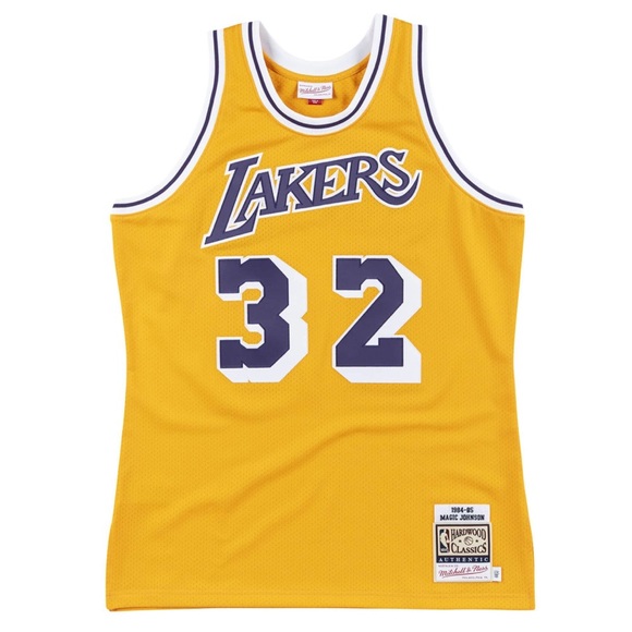 Magic Johnson Los Angeles Lakers Mitchell & Ness HWC Authentic Swingman Jersey - Picture 6 of 10